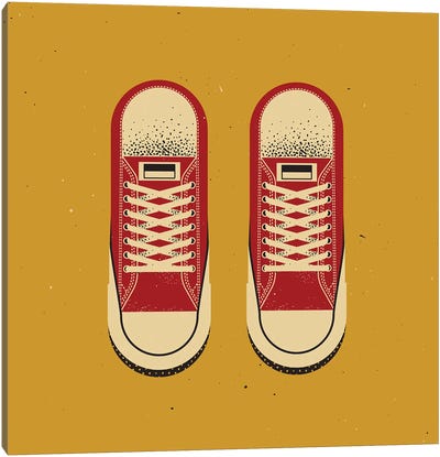 Red Chucks Canvas Art Print - Sneaker Art