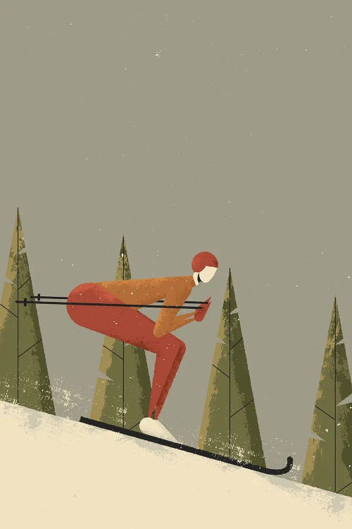 Skiing by Amer Karic wall art