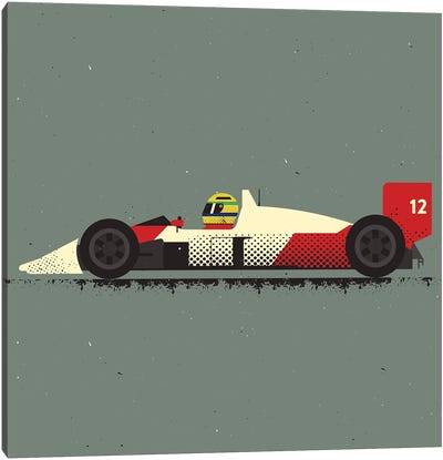 Ayrton Senna Canvas Art Print - Amer Karic