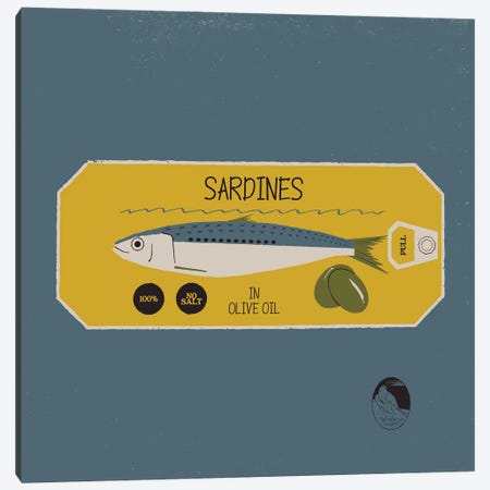 Sardines Canvas Print #AKC68} by Amer Karic Canvas Print