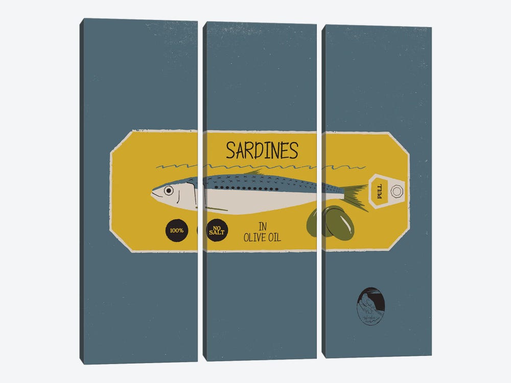 Sardines by Amer Karic 3-piece Canvas Art Print