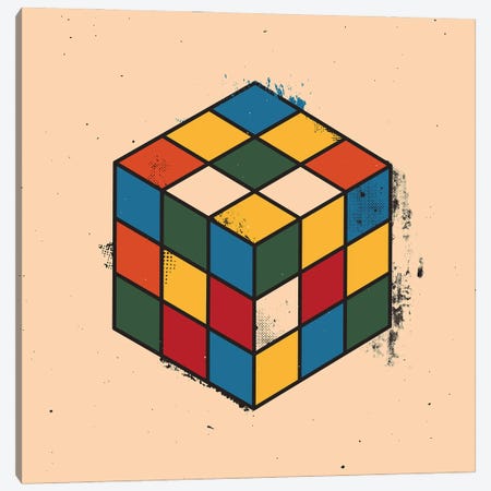 Rubik's Cube Canvas Print #AKC72} by Amer Karic Canvas Wall Art