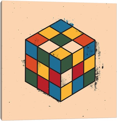 Rubik's Cube Canvas Art Print - Toys