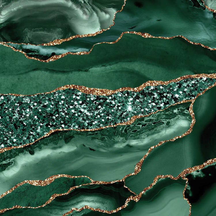 Agate Glitter Ocean Texture XVI