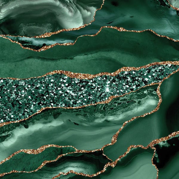 Aloke Design: Agate Glitter Ocean Texture XVI by Aloke Design