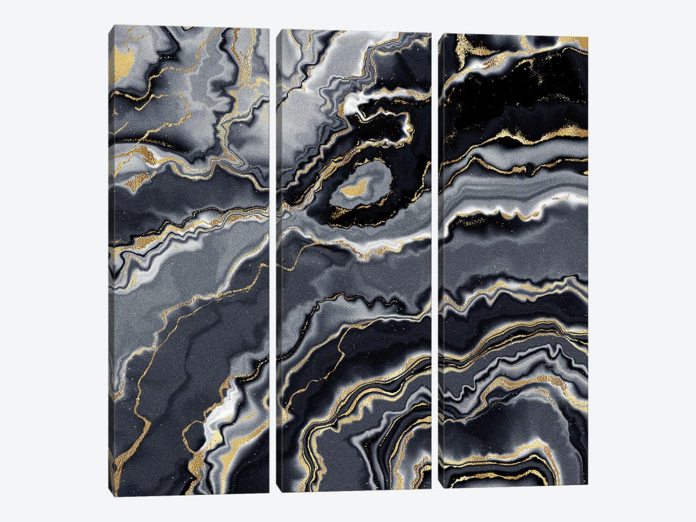 Agate Texture III by Aloke Design 3-piece Canvas Art