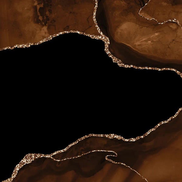 Aloke Design: Brown Gold Agate Texture IV by Aloke Design