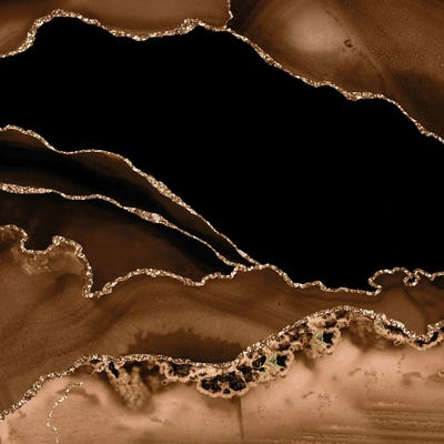 Brown Gold Agate Texture XIV by Aloke Design framed wall art