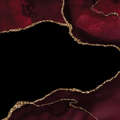 Burgundy Gold Agate Texture IV by Aloke Design framed wall art