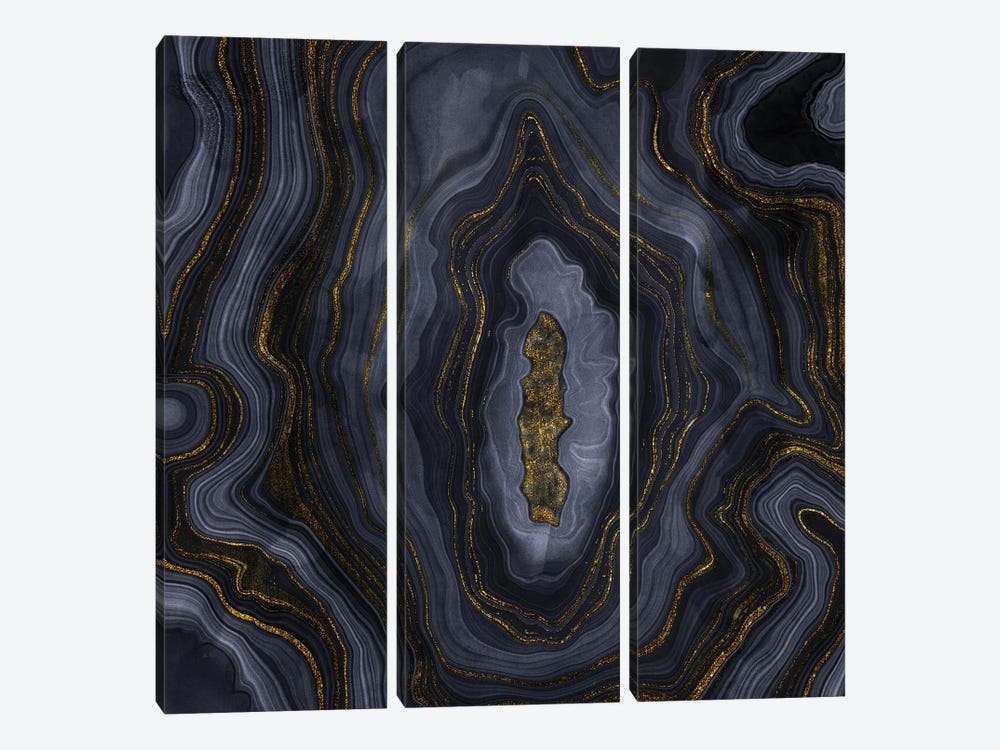 Agate Texture IX by Aloke Design 3-piece Canvas Print