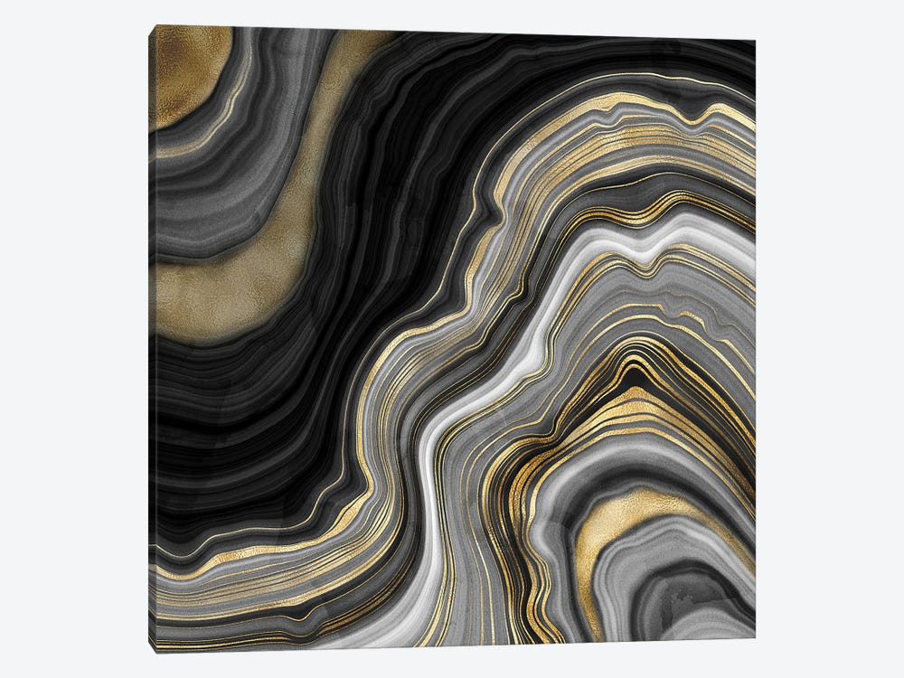 Agate Texture X by Aloke Design 1-piece Canvas Wall Art