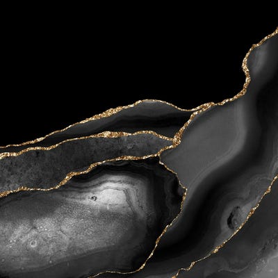 Black Gold Agate Texture IV by Aloke Design multi panel art