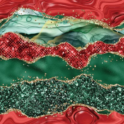 Christmas Glitter Agate Texture V by Aloke Design framed wall art