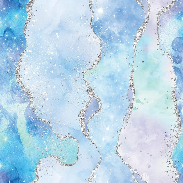 Aloke Design: Ocean Glitter Agate Texture I by Aloke Design