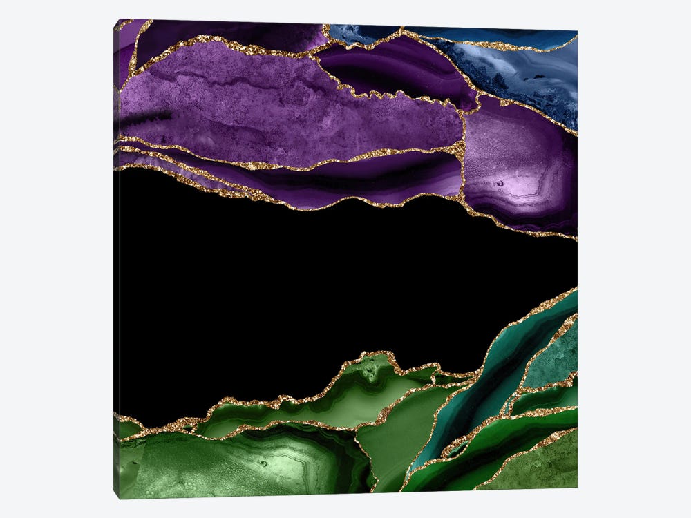 Peacock Agate Texture V by Aloke Design 1-piece Canvas Artwork