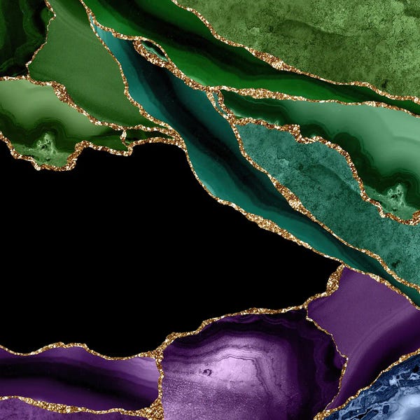 Agates, Geodes & Minerals: Peacock Agate Texture VI by Aloke Design