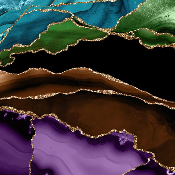 Aloke Design: Peacock Agate Texture VIII by Aloke Design
