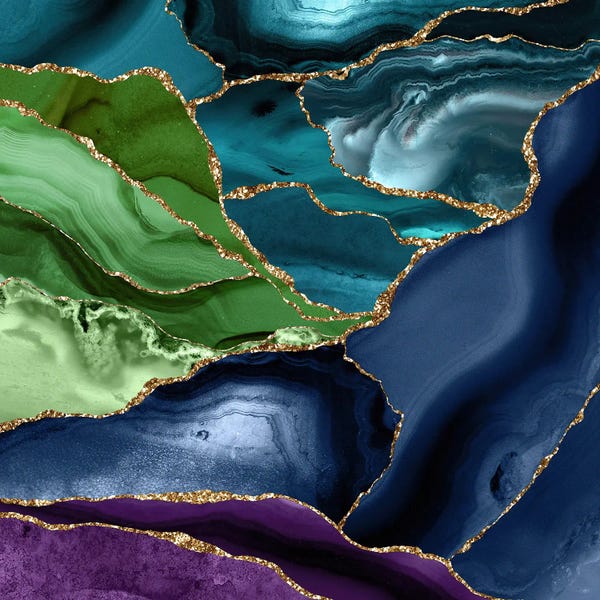 Aloke Design: Peacock Agate Texture IX by Aloke Design