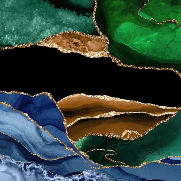 Aloke Design: Peacock Agate Texture X by Aloke Design