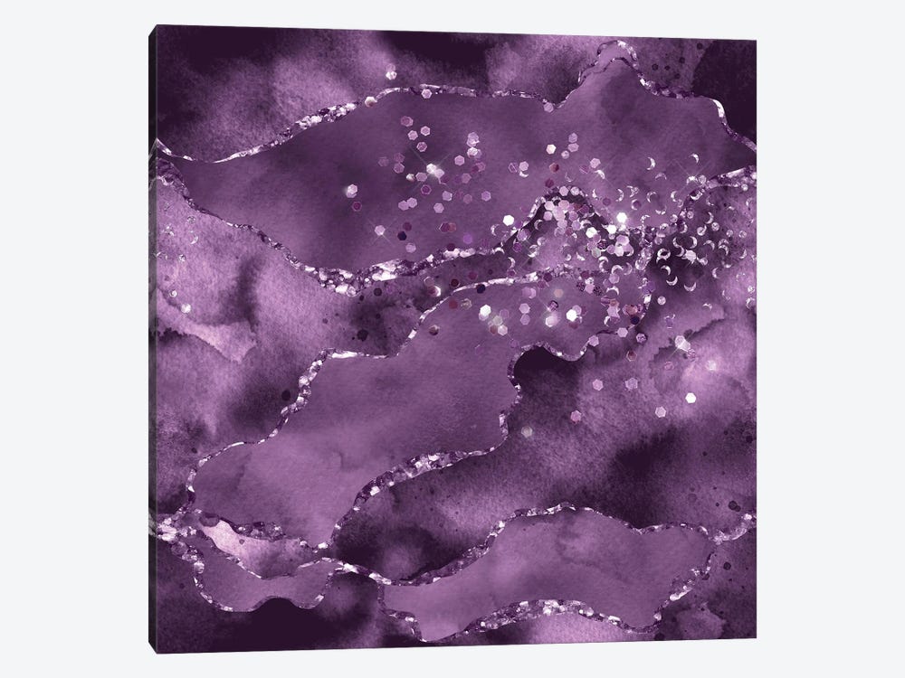 Purple Starry Agate Texture III by Aloke Design 1-piece Art Print