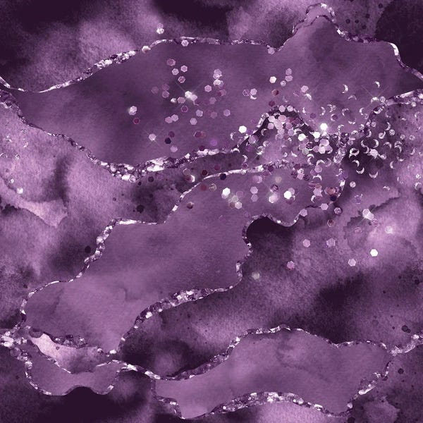 Agates, Geodes & Minerals: Purple Starry Agate Texture III by Aloke Design