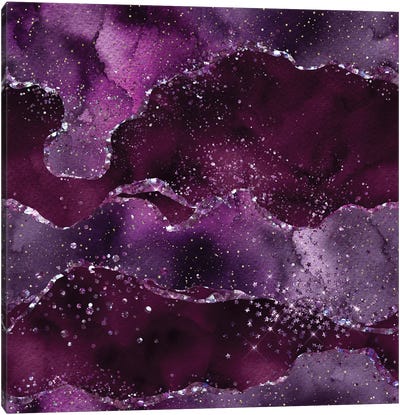 Purple Starry Agate Texture VI Canvas Art Print