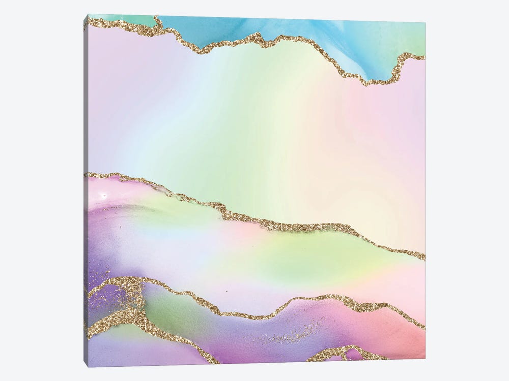 Rainbow Agate Texture II by Aloke Design 1-piece Art Print