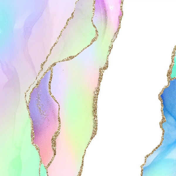 Agates, Geodes & Minerals: Rainbow Agate Texture VI by Aloke Design