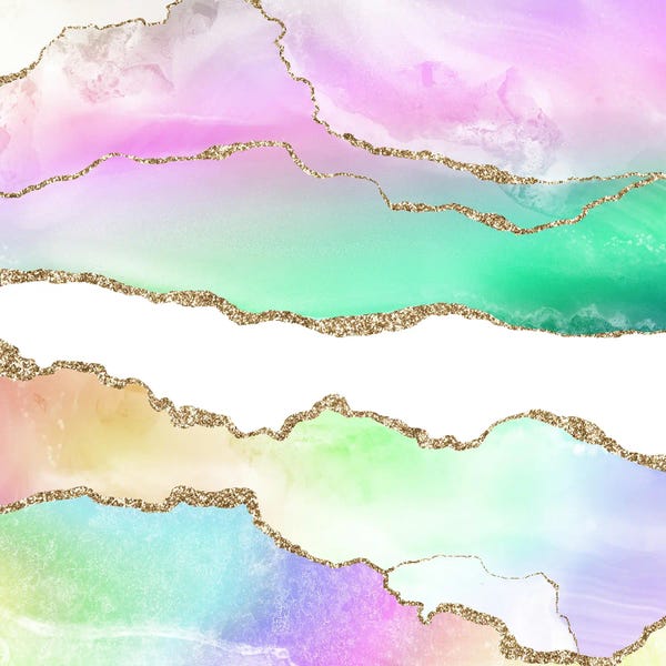 Aloke Design: Rainbow Agate Texture VII by Aloke Design