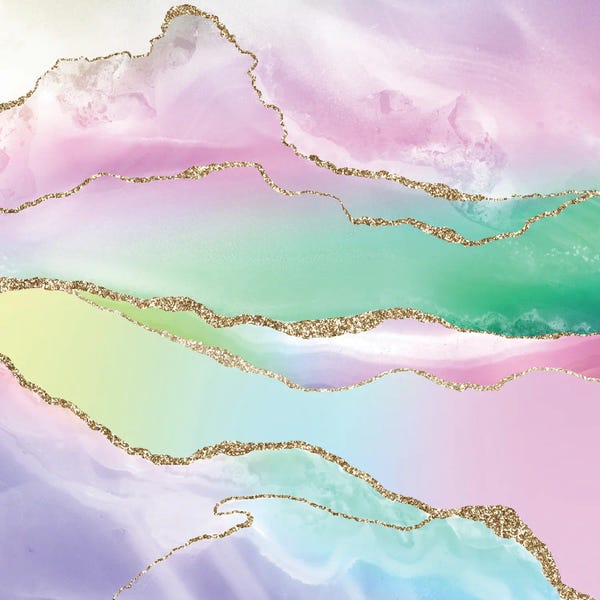 Agates, Geodes & Minerals: Rainbow Agate Texture III by Aloke Design