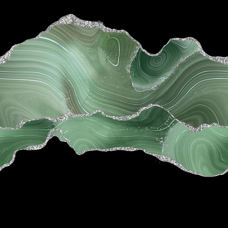 Sage Silver Agate Texture IV by Aloke Design wall art