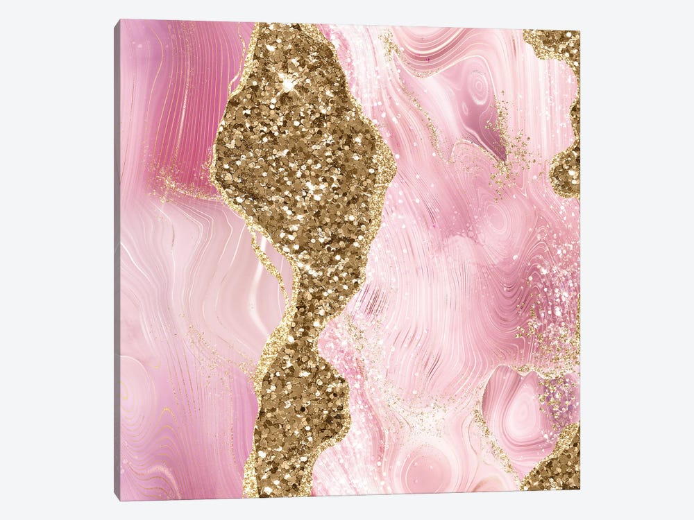 Agate Glitter Dazzle Texture XVI by Aloke Design 1-piece Canvas Art