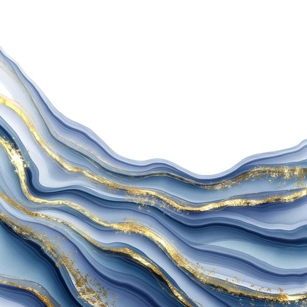 Agates, Geodes & Minerals: Sparkling Blue Agate Texture III by Aloke Design