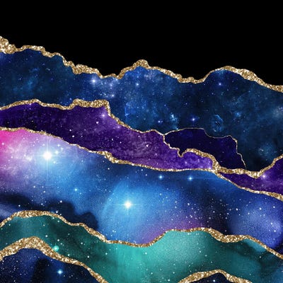 Starry Agate Texture II by Aloke Design framed wall art