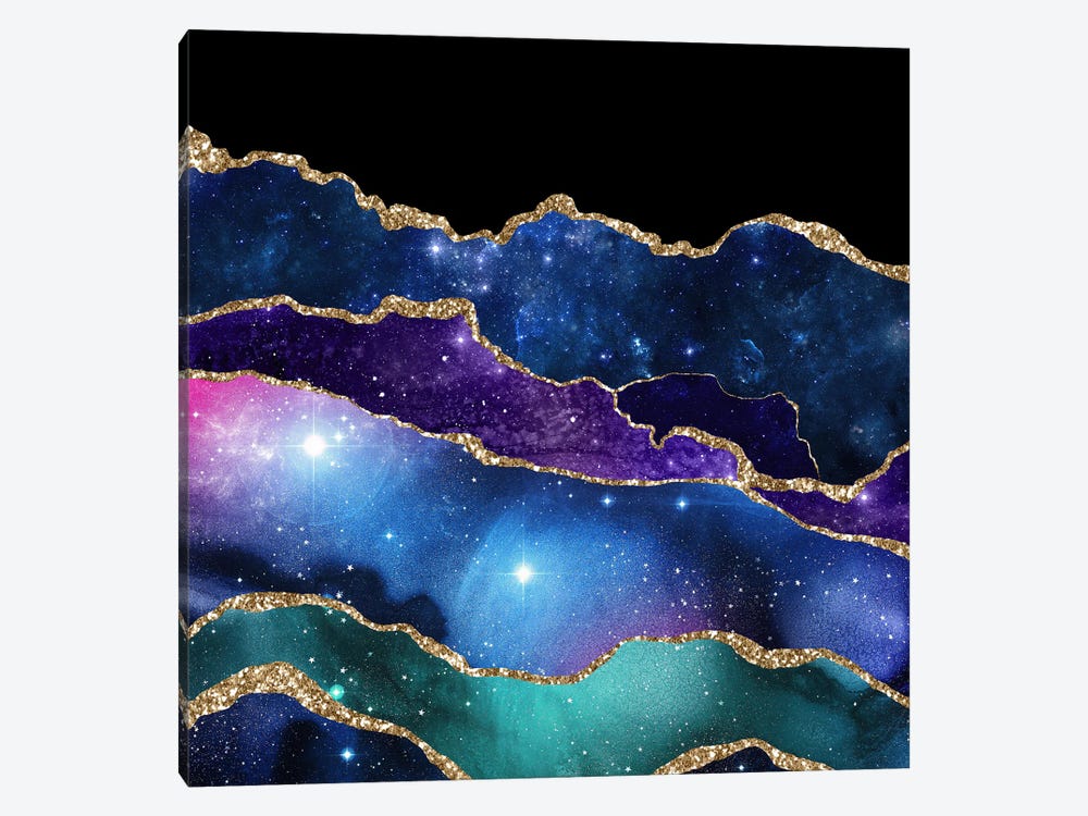 Starry Agate Texture II by Aloke Design 1-piece Canvas Art Print