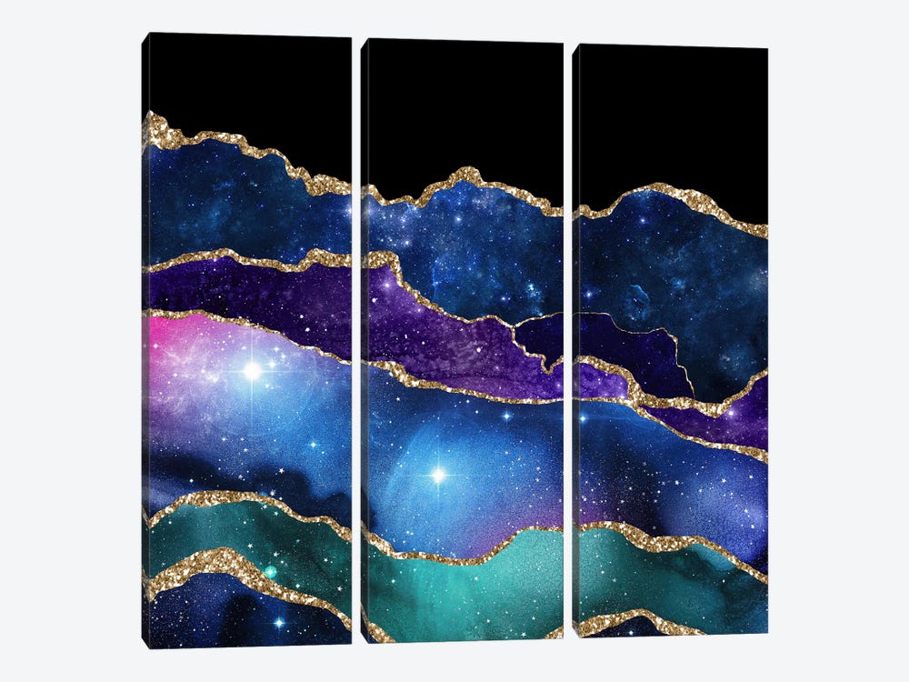 Starry Agate Texture II by Aloke Design 3-piece Canvas Print