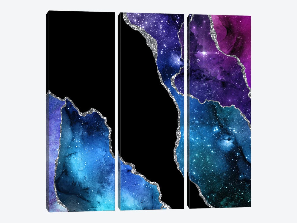 Starry Agate Texture V by Aloke Design 3-piece Canvas Wall Art