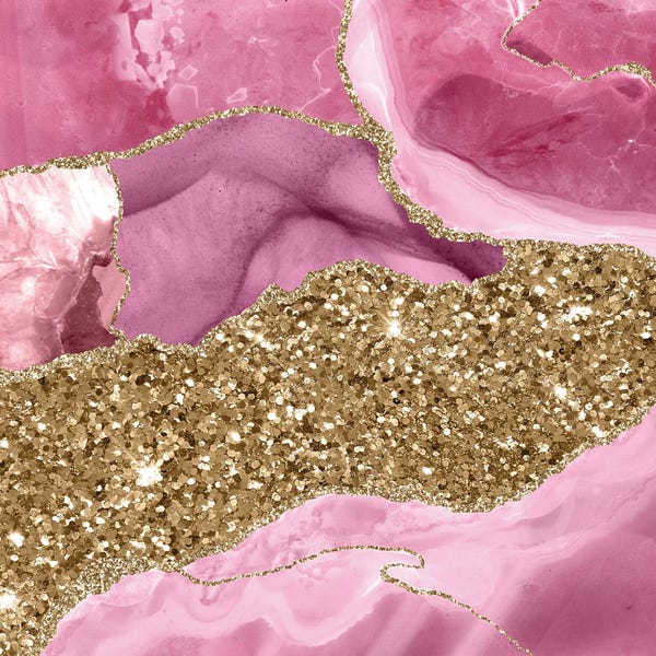 Agates, Geodes & Minerals: Agate Glitter Dazzle Texture XII by Aloke Design