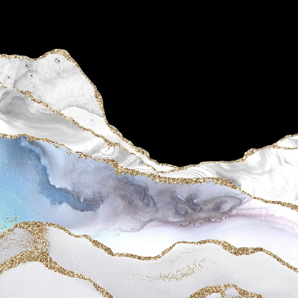Aloke Design: White Gold Agate Texture I by Aloke Design