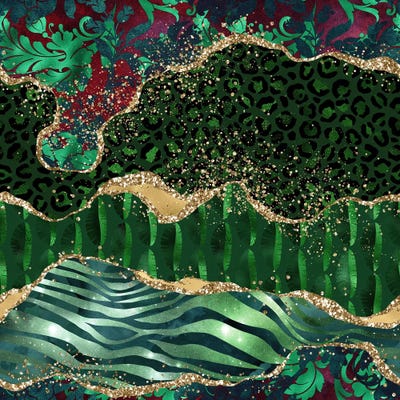 Wild Glitter Agate Texture I by Aloke Design framed wall art