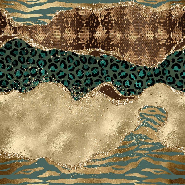 Animal Patterns: Wild Glitter Agate Texture II by Aloke Design
