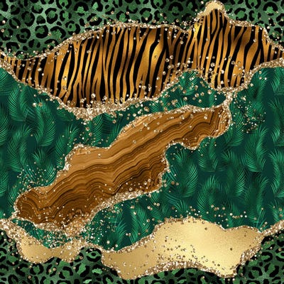 Wild Glitter Agate Texture III by Aloke Design framed wall art