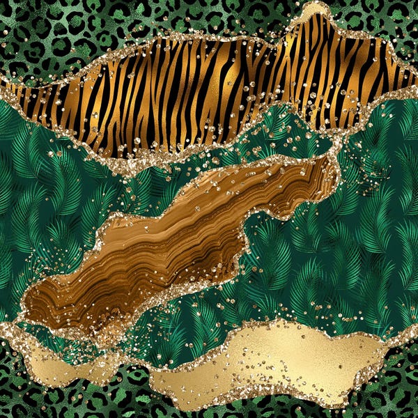 Animal Patterns: Wild Glitter Agate Texture III by Aloke Design