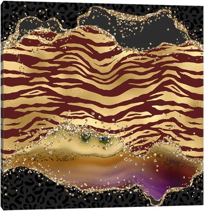 Wild Glitter Agate Texture IV Canvas Art Print - Agate, Geode & Mineral Art