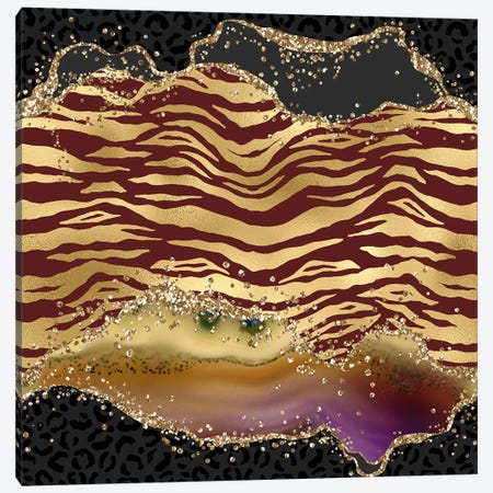 Wild Glitter Agate Texture IV Canvas Print #AKD639} by Aloke Design Art Print