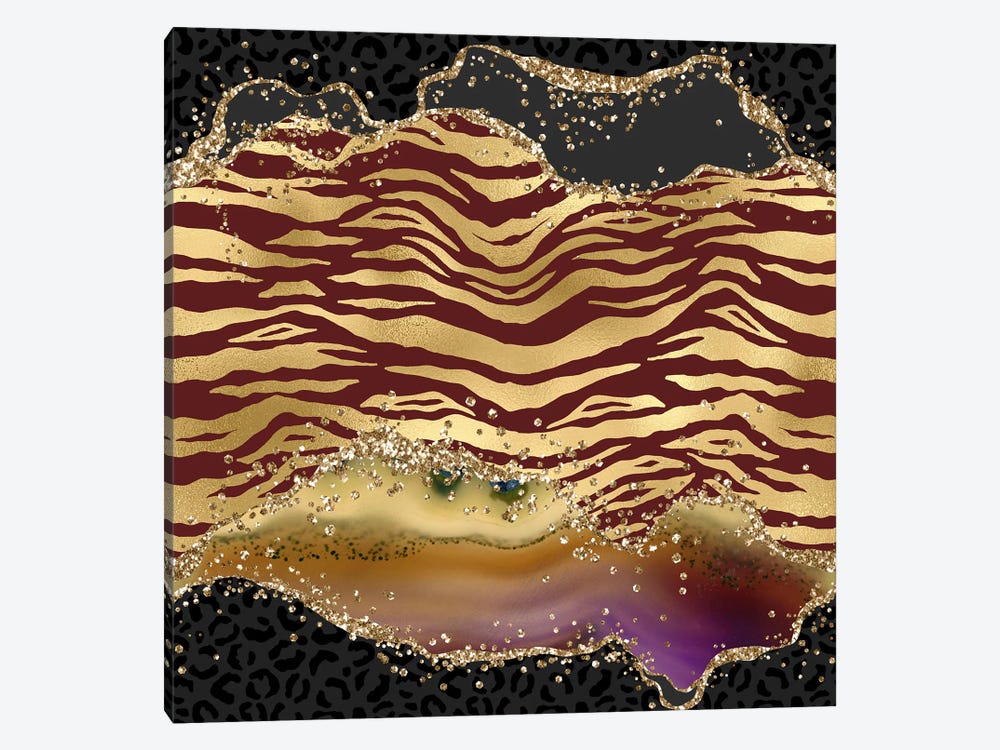 Wild Glitter Agate Texture IV by Aloke Design 1-piece Canvas Wall Art