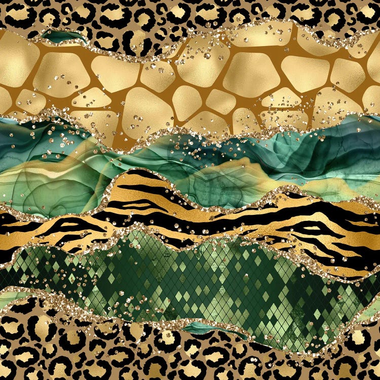 Wild Glitter Agate Texture VI by Aloke Design wall art