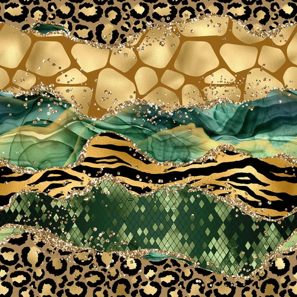 Animal Patterns: Wild Glitter Agate Texture VI by Aloke Design