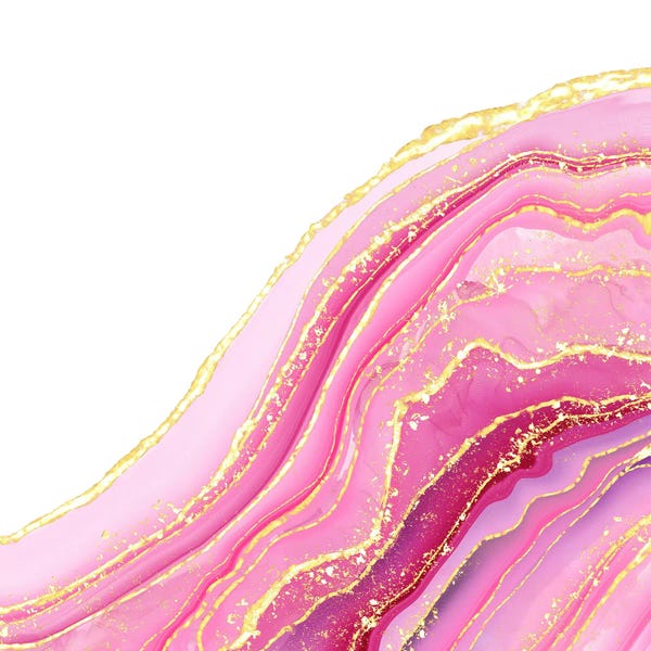 Aloke Design: Sparkling Pink Agate Texture X by Aloke Design