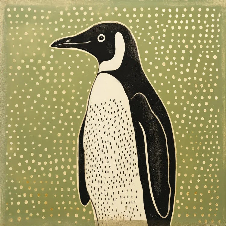 Green Penguin by Aloke Design wall art
